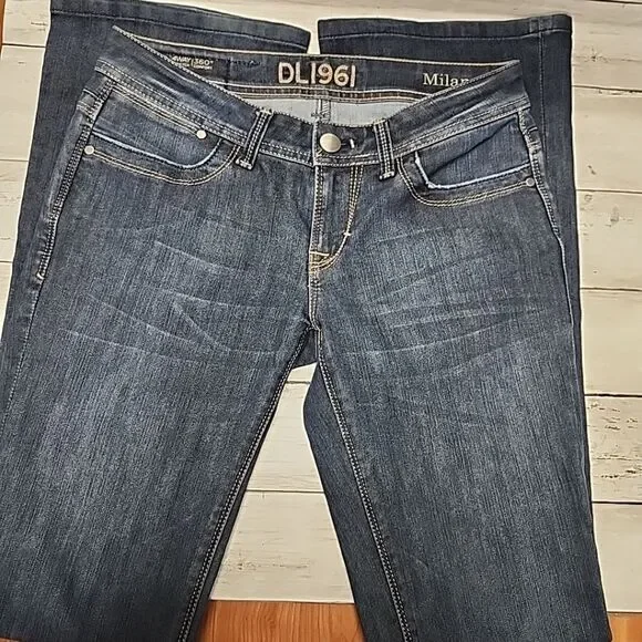DL1961 Premium Denim Milano Bootcut Jeans Dark Wash Women's Sz 27 - Picture 3 of 13